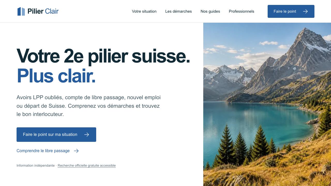 Aperçu du projet : Pilier Clair