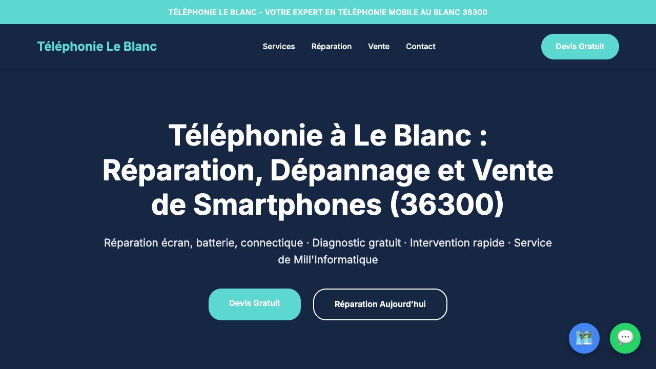 Aperçu du projet : Téléphonie Le Blanc
